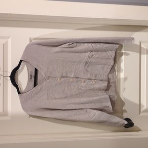 FLAX Taupe Beige Wide-Cut Vintage Button Up Top